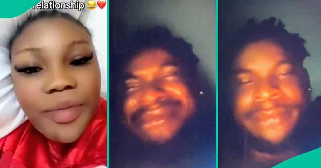 Lady shares video of her man in tears after she ended their relationship.
