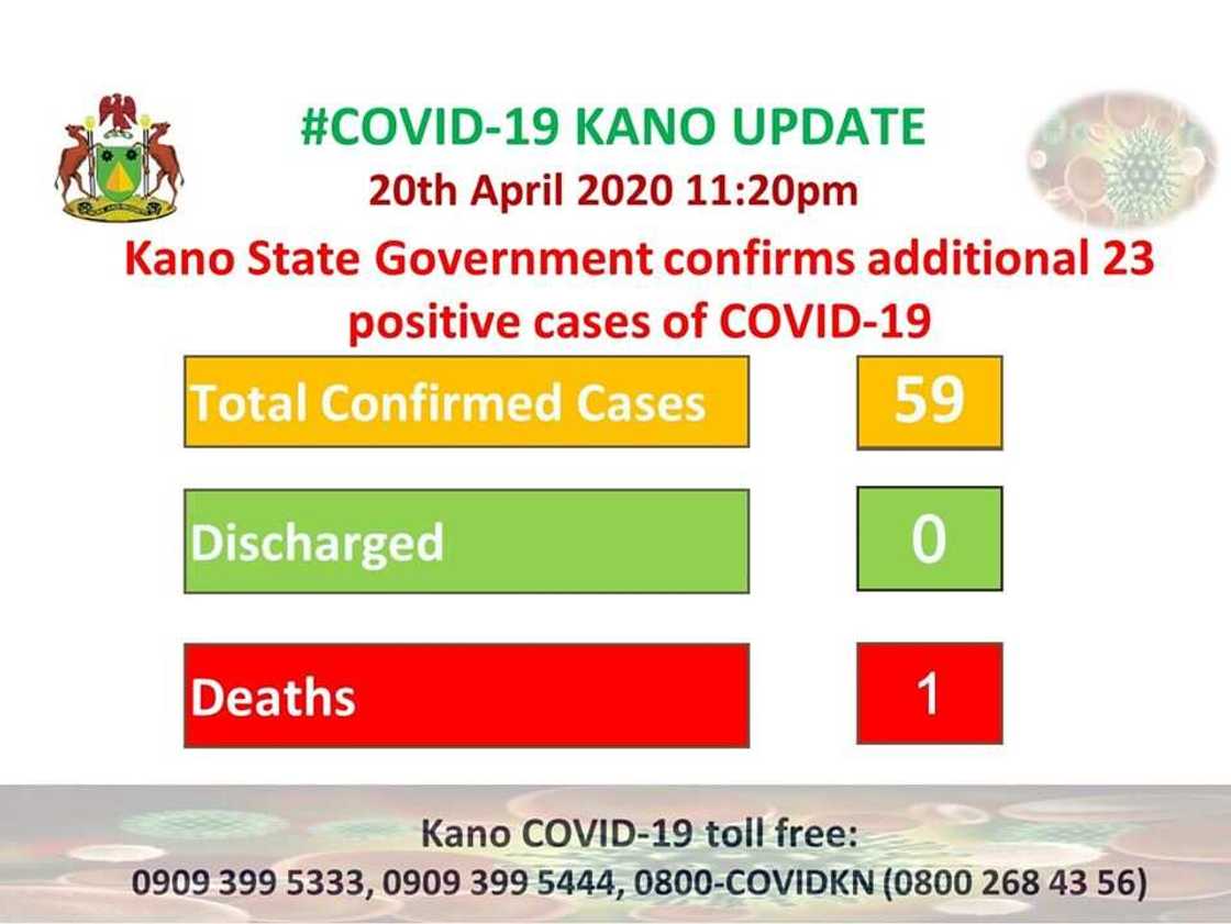 Mutane 23 sun kamu da cutar Coronavirus a jahar Kano, adadinsu ya kai 59 Mutane 23 sun kamu da cutar Coronavirus a jahar Kano, adadinsu ya kai 59
