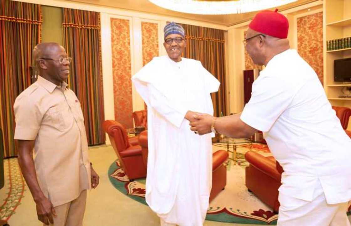 Yanzu-yanzu: Buhari ya karbi bakuncin Hope Uzodinma, sabon gwamnan Imo (Hotuna)