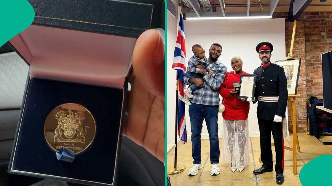 Nigerian nurse trends as she flaunts golden medal UK government her after she became British citizen