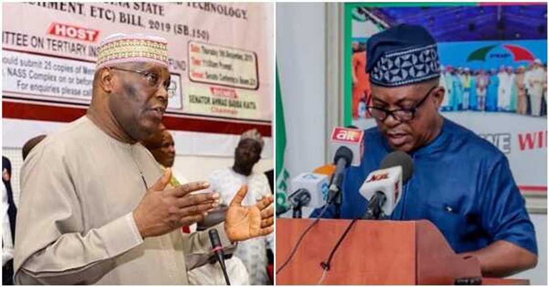Atiku distances self from alleged plot to sack Unche Secondus Atiku distances self from alleged plot to sack Unche Secondus