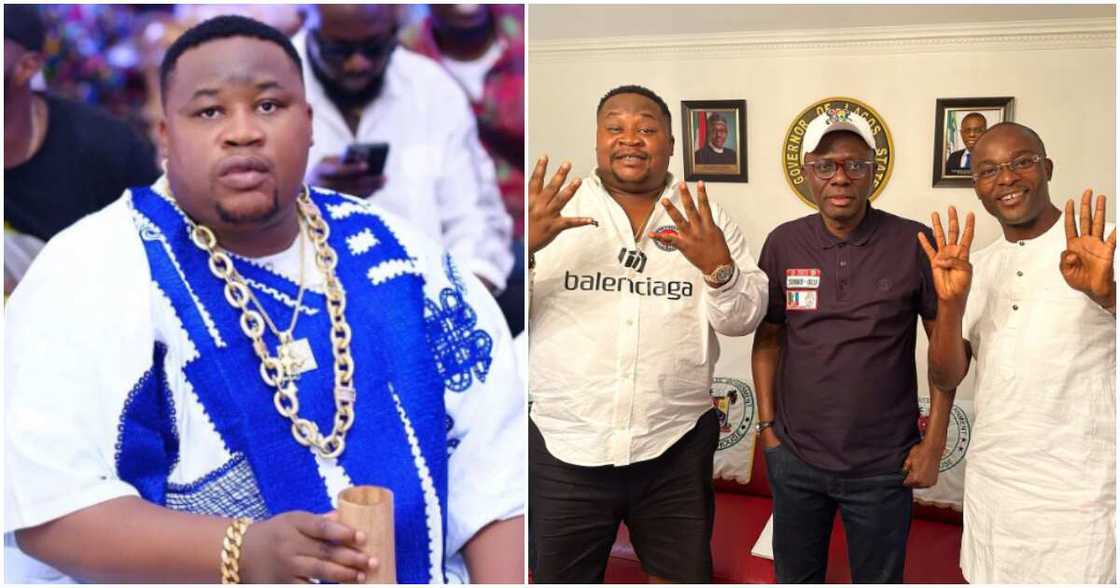 Cubana Chiefpriest with governor of Lagos Cubana Chiefpriest with governor of Lagos