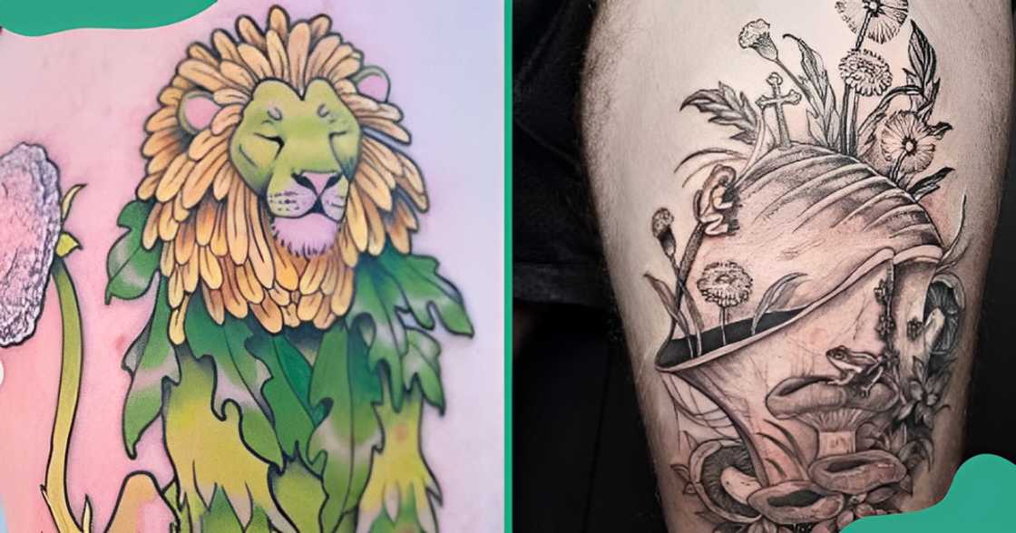 Surreal dandelion tattoos