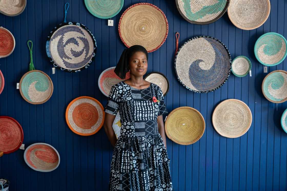 Fatima Jobe, seen in her Dakar shop Imadi, believes Senegalese-style baskets should be made in Senegal Fatima Jobe, seen in her Dakar shop Imadi, believes Senegalese-style baskets should be made in Senegal
