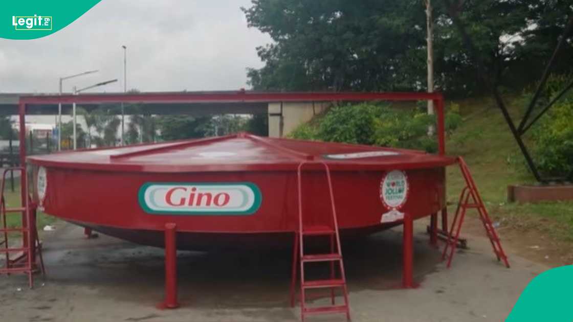 The large pot Hilda Baci will use for her record-breaking jollof rice event lands at Eko Hotel The large pot Hilda Baci will use for her record-breaking jollof rice event lands at Eko Hotel