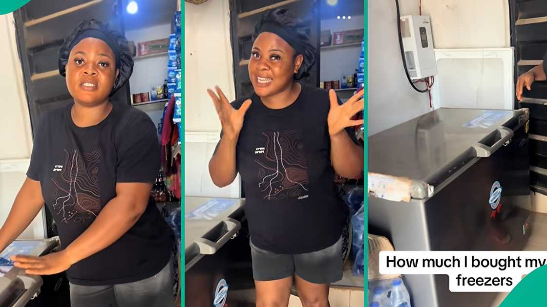 A shop owner laments lack of stable electricity, buys a big freezer that uses solar energy