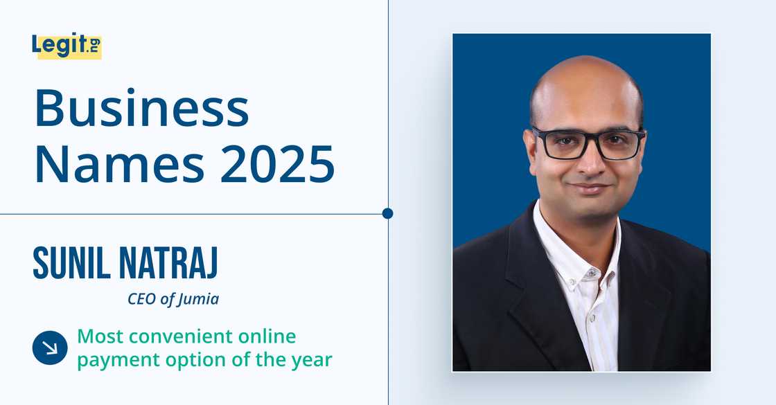 Sunil Natraj, CEO of Jumia Nigeria, wins Legit Business Names Award Sunil Natraj, CEO of Jumia Nigeria, wins Legit Business Names Award