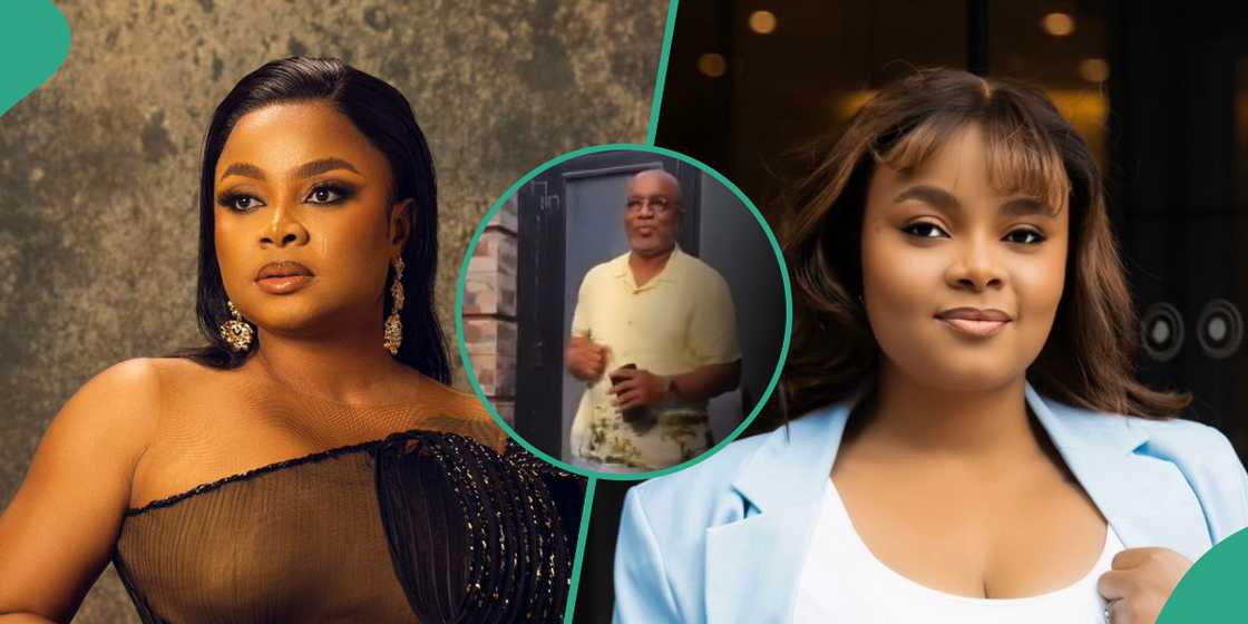 Bimbo Ademoye appreciates father for gift. Bimbo Ademoye appreciates father for gift.