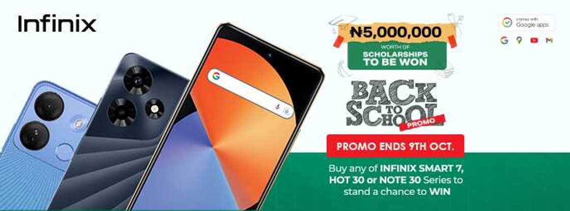 Infinix's Back-to-School Raffle: N5,000,000 worth of Scholarships Up for Grabs Infinix's Back-to-School Raffle: N5,000,000 worth of Scholarships Up for Grabs
