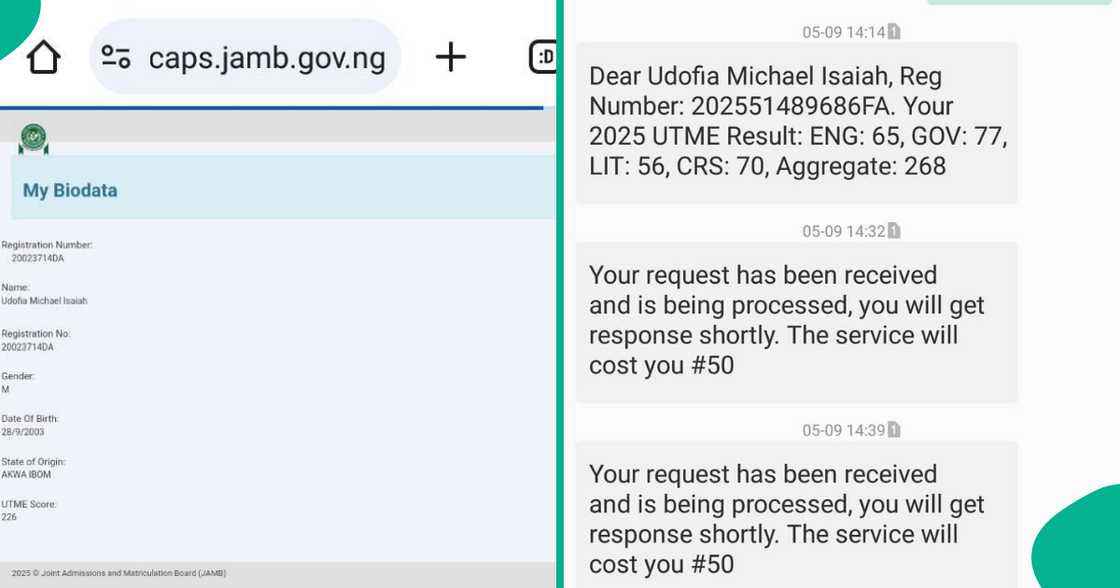 A university student who went back to write JAMB in 2025 scored below 300 A university student who went back to write JAMB in 2025 scored below 300