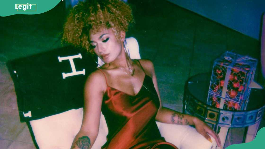 Kayja taking a drink Kayja taking a drink