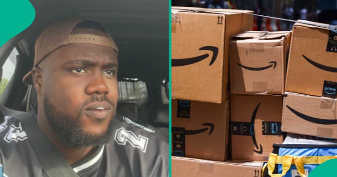 Delivery man caught after running away with a customer's package. Delivery man caught after running away with a customer's package.