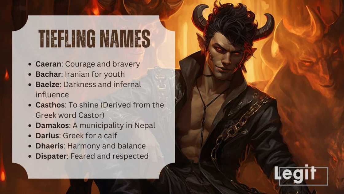 Male Tiefling names Male Tiefling names