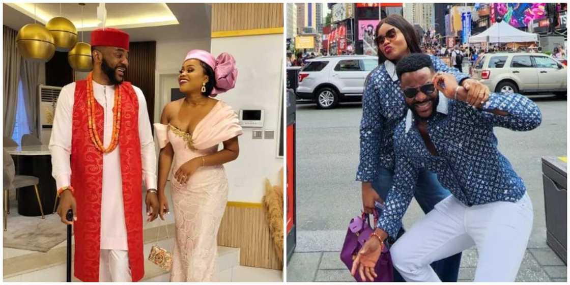 Ebuka and Cynthia Obi-Uchendu / matching outfits / denim fashion Ebuka and Cynthia Obi-Uchendu / matching outfits / denim fashion
