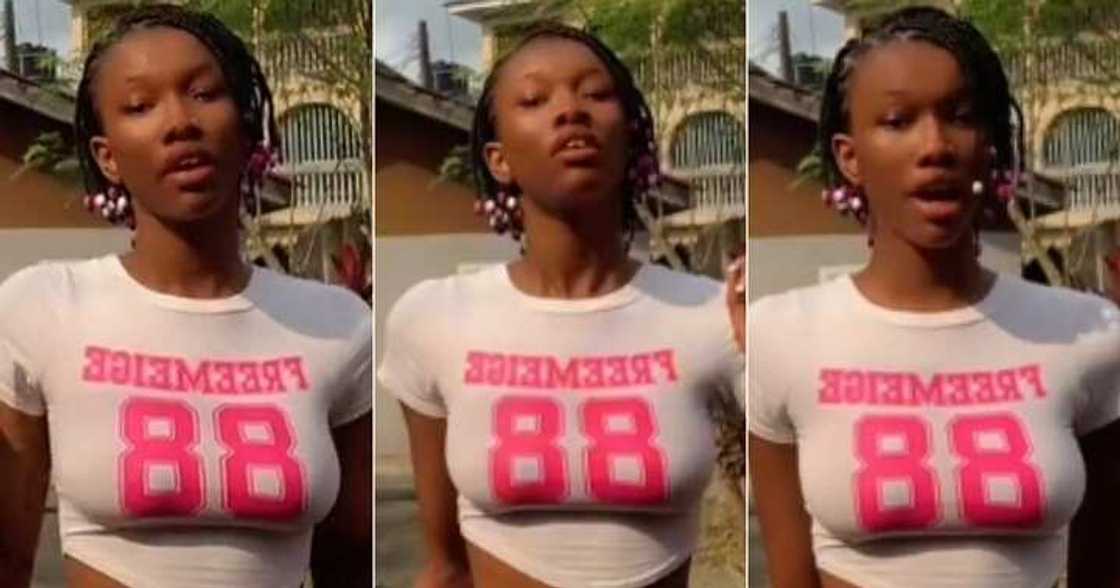 Pregnant woman displays flat tummy Pregnant woman displays flat tummy