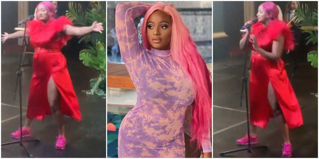 DJ Cuppy flaunts protruding tummy, many assume it's baby bump DJ Cuppy flaunts protruding tummy, many assume it's baby bump