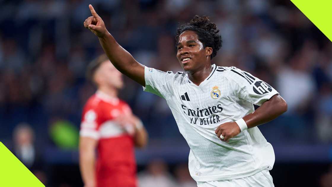 Endrick Felipe climbed off the bench to score on his Champions League debut for Real Madrid. Endrick Felipe climbed off the bench to score on his Champions League debut for Real Madrid.