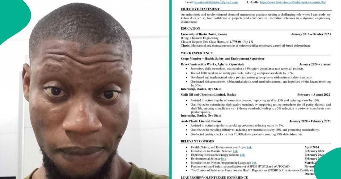 Powerful CV of first class graduate looking for job emerges Powerful CV of first class graduate looking for job emerges