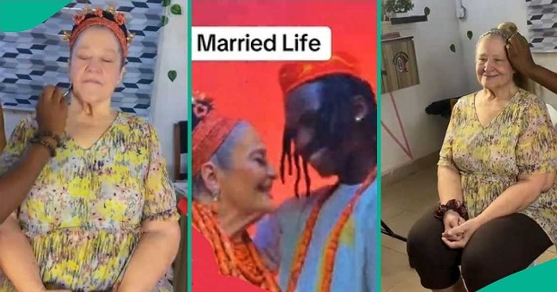 Young Nigerian man marries older White woman