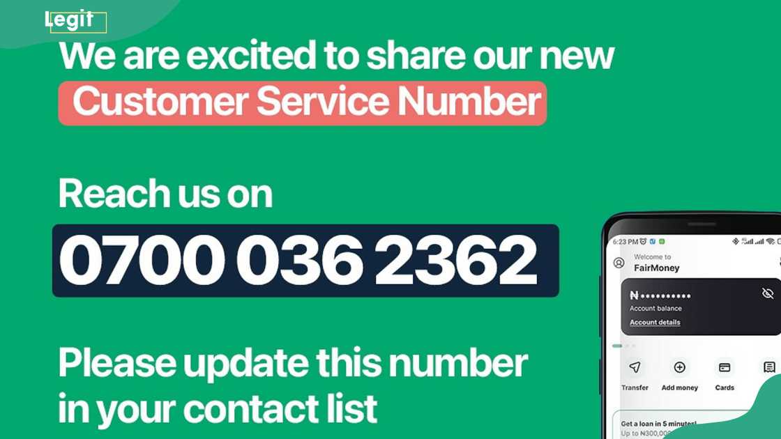FairMoney contact number