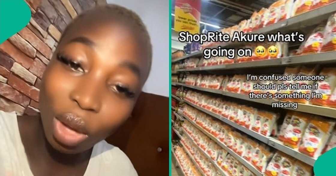 Lady who went to ShopRite in Akure says mall was poorly stocked with goods. Lady who went to ShopRite in Akure says mall was poorly stocked with goods.