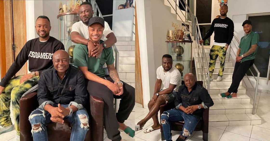 Abedi Pele with sons Jordan, Dede, Rahim Ayew Abedi Pele with sons Jordan, Dede, Rahim Ayew