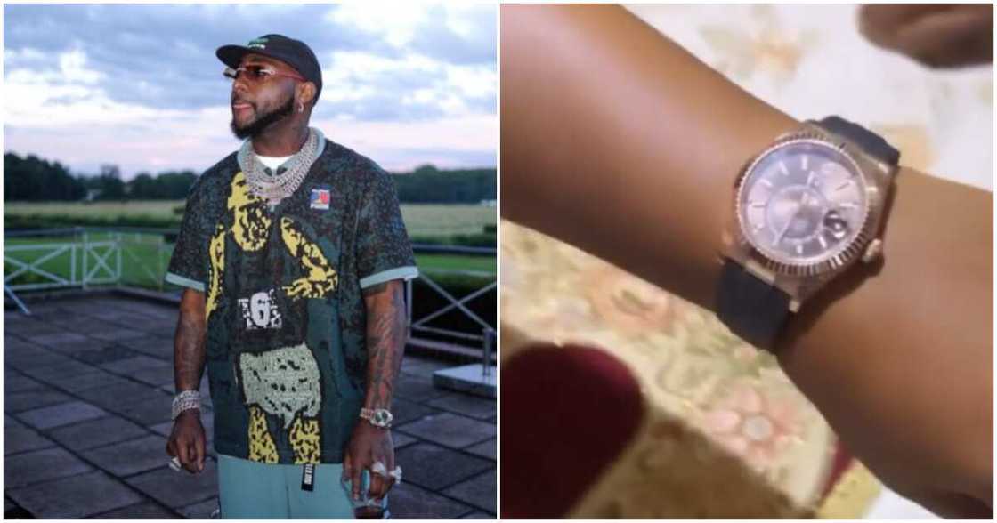 Photos of Davido's N90m wristwatch Photos of Davido's N90m wristwatch