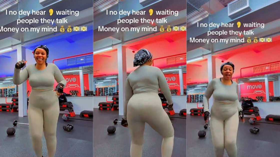 Curvy lady with cool moves dances Curvy lady with cool moves dances