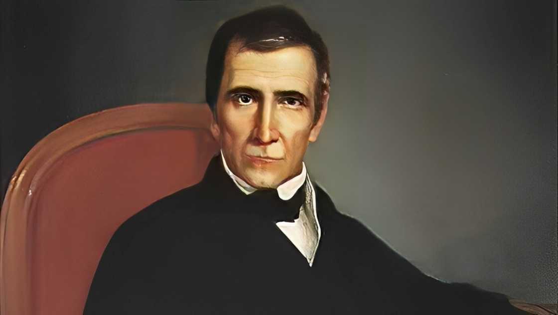 A portrait of José María Vargas sitting in a black outfit A portrait of José María Vargas sitting in a black outfit
