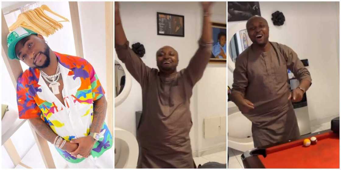 Isreal DMW screams out his lungs in Davido's presence. Isreal DMW screams out his lungs in Davido's presence.
