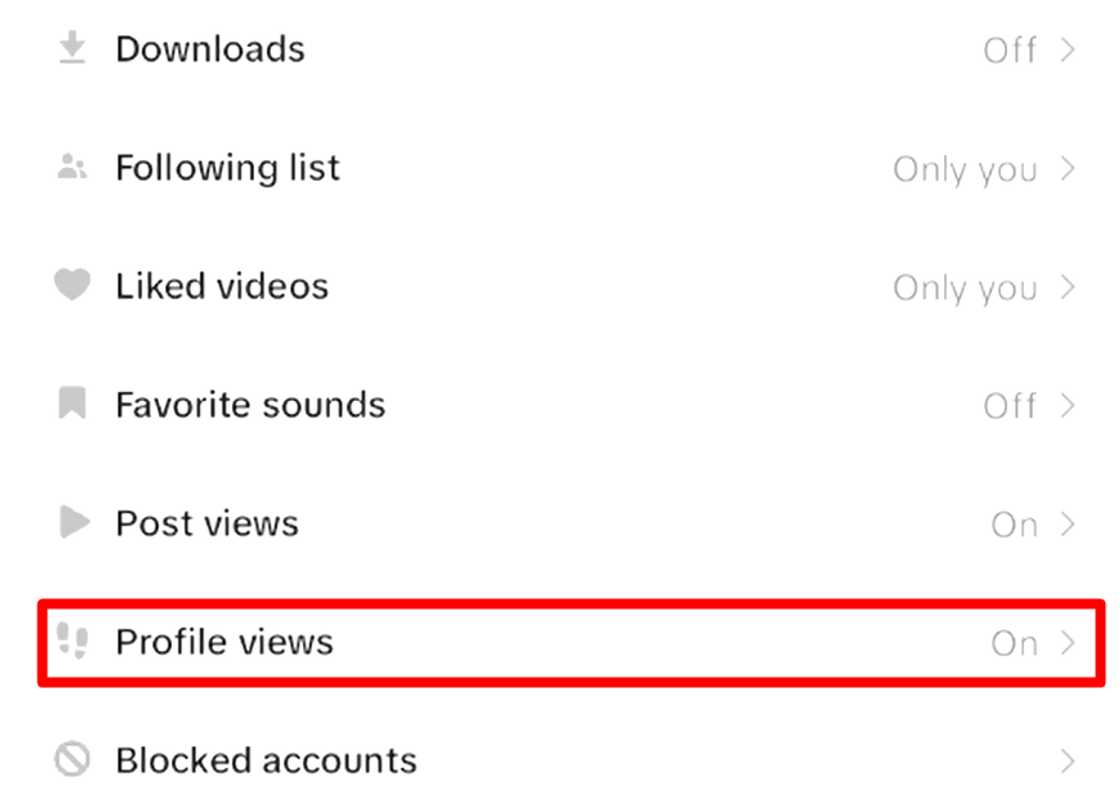 Hiding profile view using settings Hiding profile view using settings