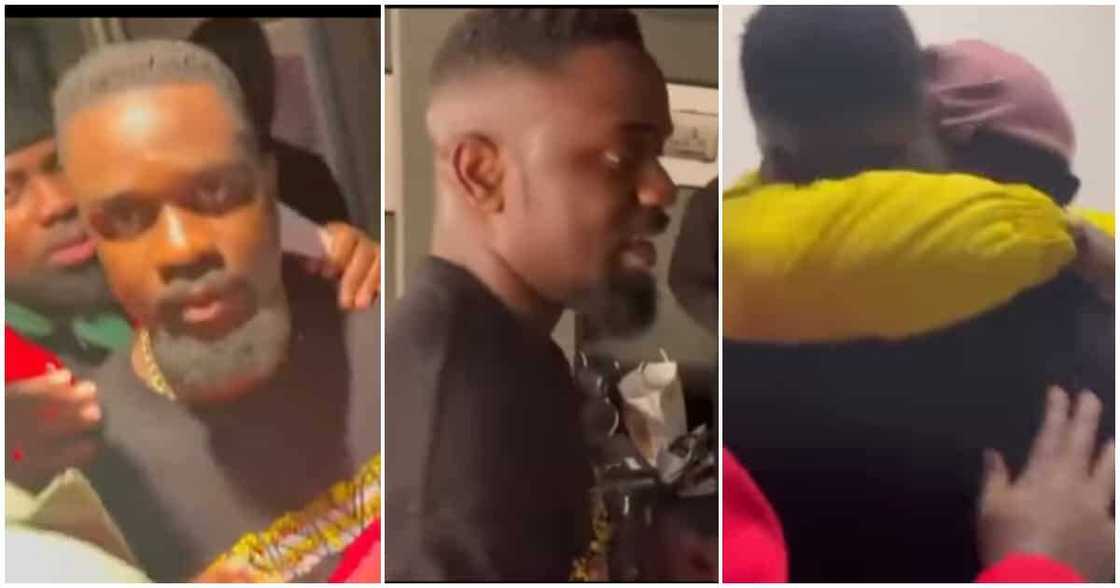 Sarkodie celebrates with crew