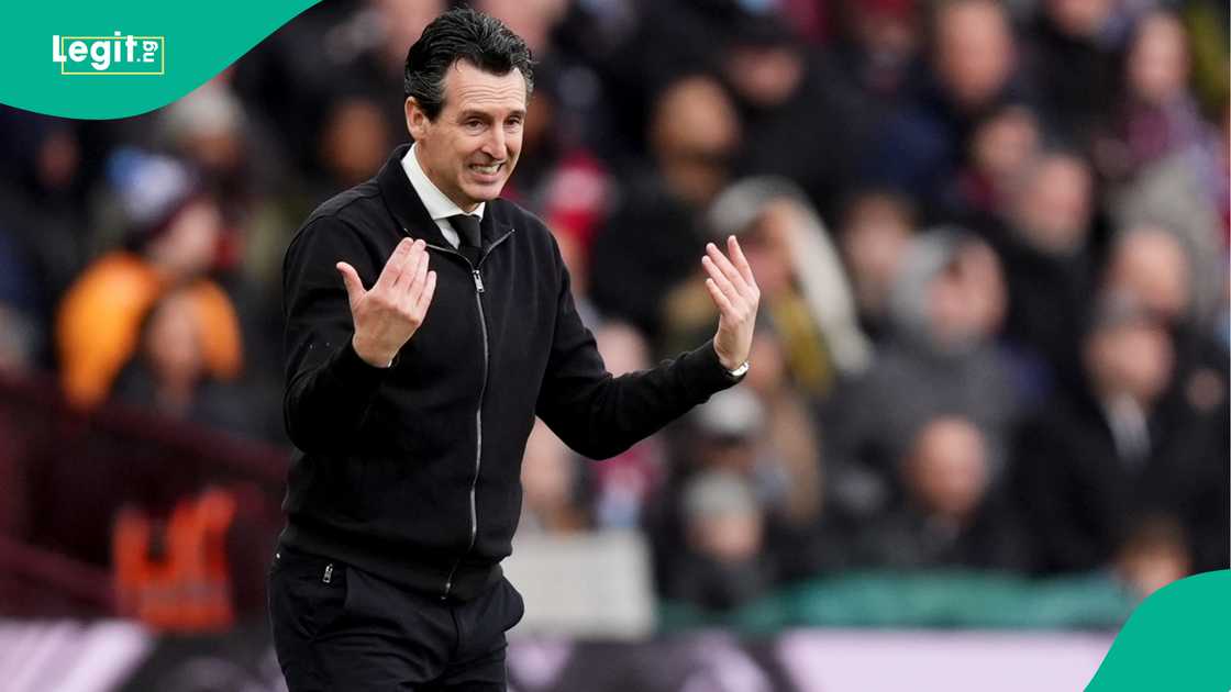 Unai Emery, Arsenal, Aston Villa, Villa Park, Birmingham, England, Premier League. Unai Emery, Arsenal, Aston Villa, Villa Park, Birmingham, England, Premier League.