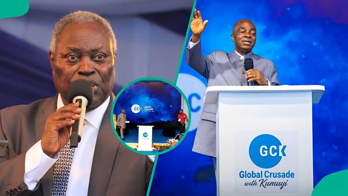 Pastor WF Kumuyi allows Bishop Oyedepo used his reserved pulpit during Ota crusade. Pastor WF Kumuyi allows Bishop Oyedepo used his reserved pulpit during Ota crusade.