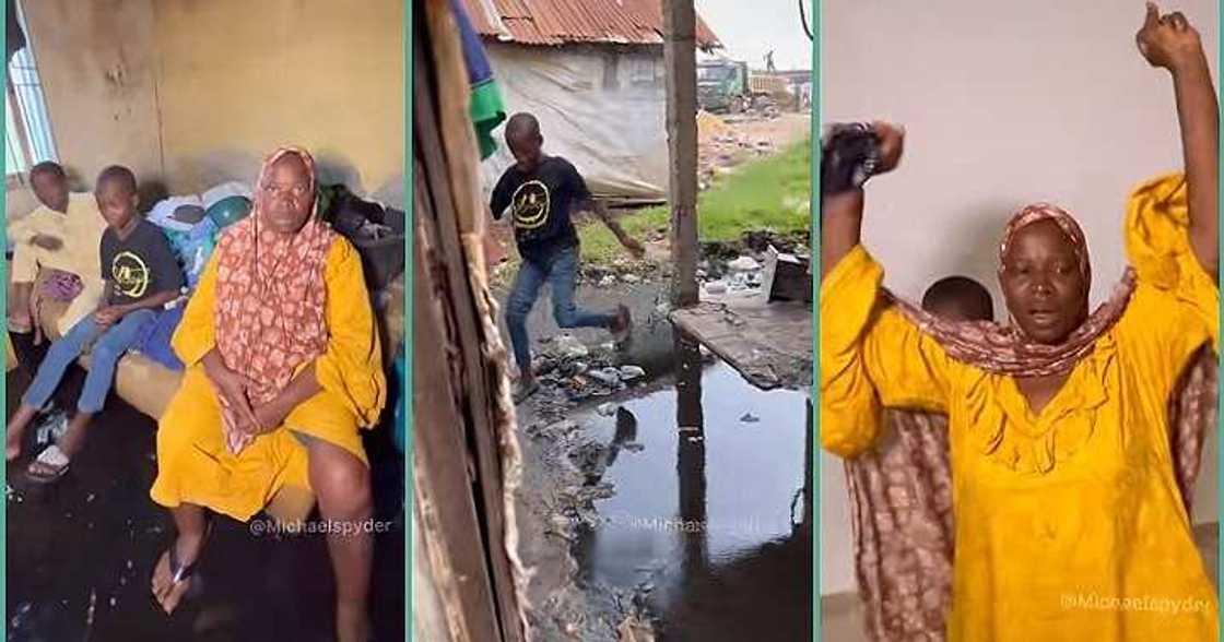 Man rents house for family living in swampy area Man rents house for family living in swampy area