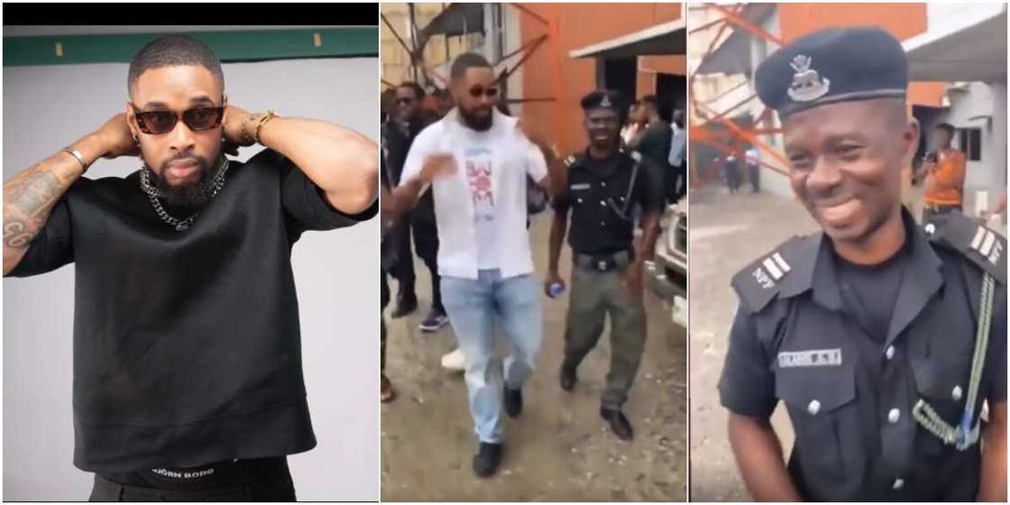 Big Sheggz and Ikoyi policeman Big Sheggz and Ikoyi policeman