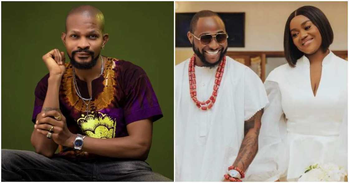 Nollywood's Uche Maduagwu with Davido and his wife Nollywood's Uche Maduagwu with Davido and his wife