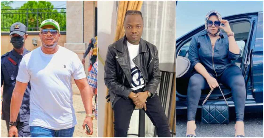 Hon Falegan, MC Warri Boy and Nkechi Blessing Hon Falegan, MC Warri Boy and Nkechi Blessing