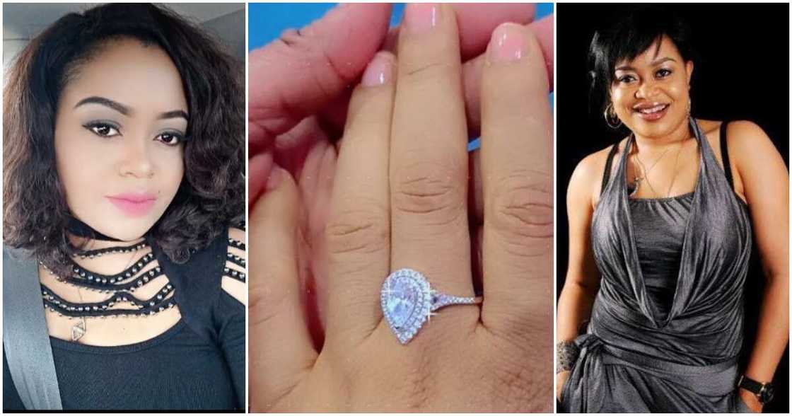 Nkiru Sylvanus, engagement ring