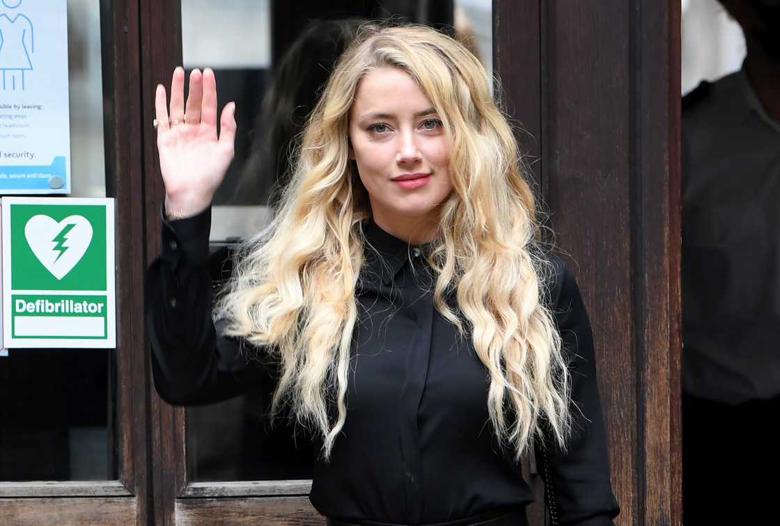 Amber Heard arrives at the Royal Courts of Justice, the Strand, in London Amber Heard arrives at the Royal Courts of Justice, the Strand, in London