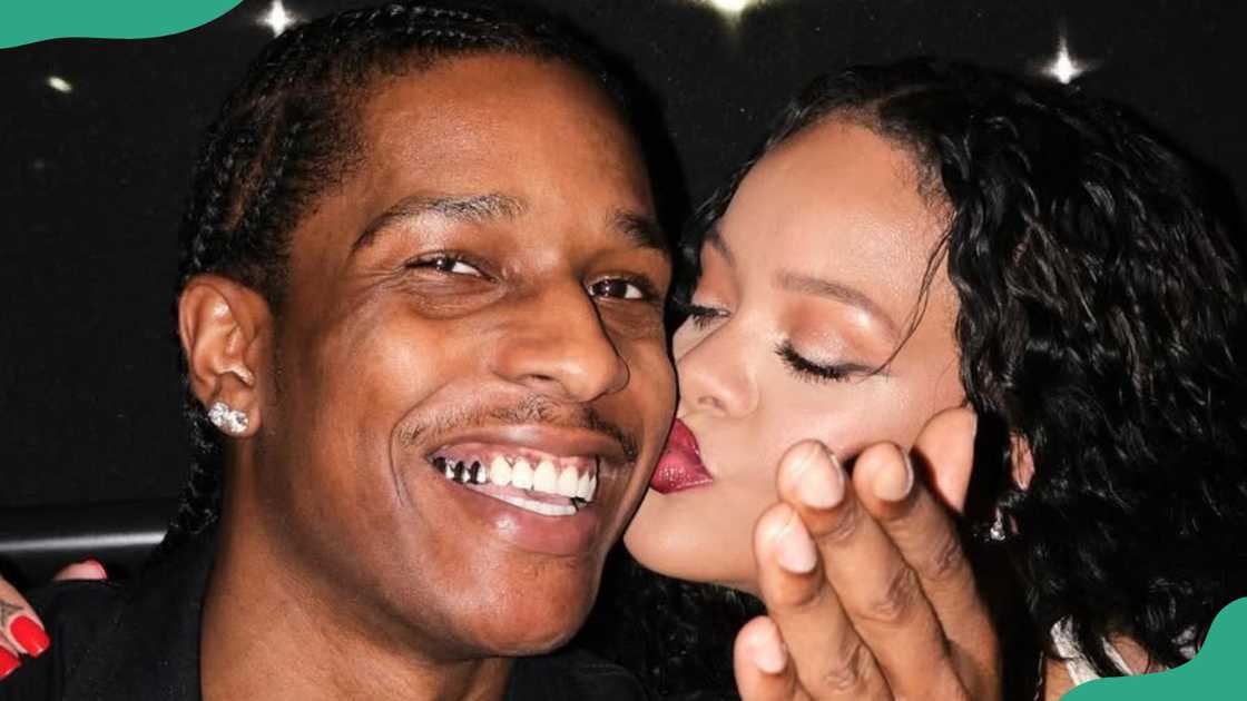 ASAP Rocky and Rihanna share a moment ASAP Rocky and Rihanna share a moment