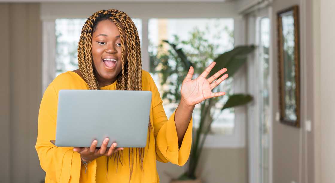 A happy woman A happy woman