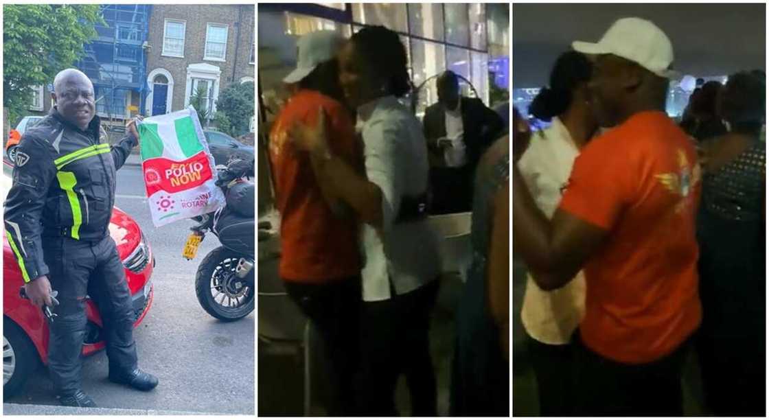 London to Lagos biker dances hard with a pretty lady in viral video. London to Lagos biker dances hard with a pretty lady in viral video.