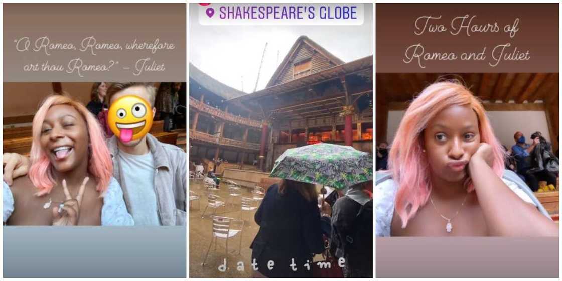 Photos of DJ Cuppy and her white beau. Photos of DJ Cuppy and her white beau.