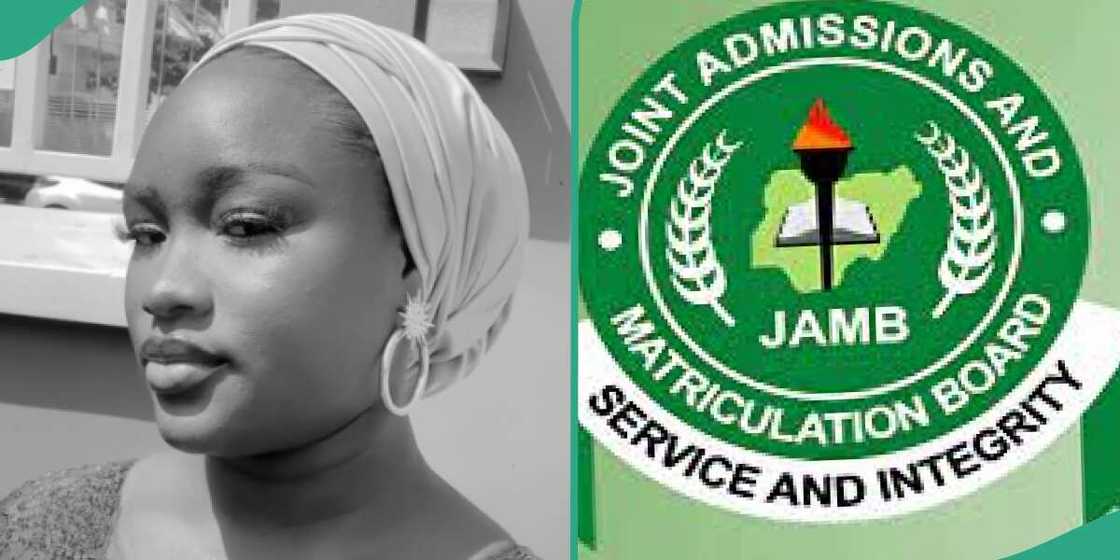 Lady shares her brother's JAMB result. Lady shares her brother's JAMB result.
