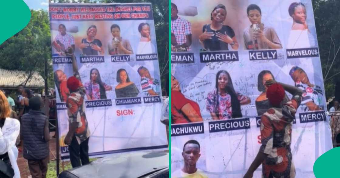 students make sign-out banner for late colleagues students make sign-out banner for late colleagues