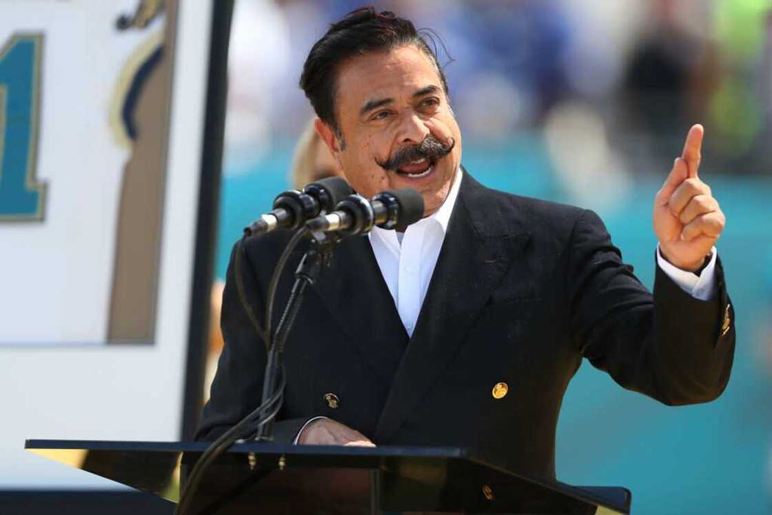 Jacksonville Jaguars owner, Shad Khan at TIAA Bank Field on 9 October 2022 in Jacksonville, Florida. Jacksonville Jaguars owner, Shad Khan at TIAA Bank Field on 9 October 2022 in Jacksonville, Florida.