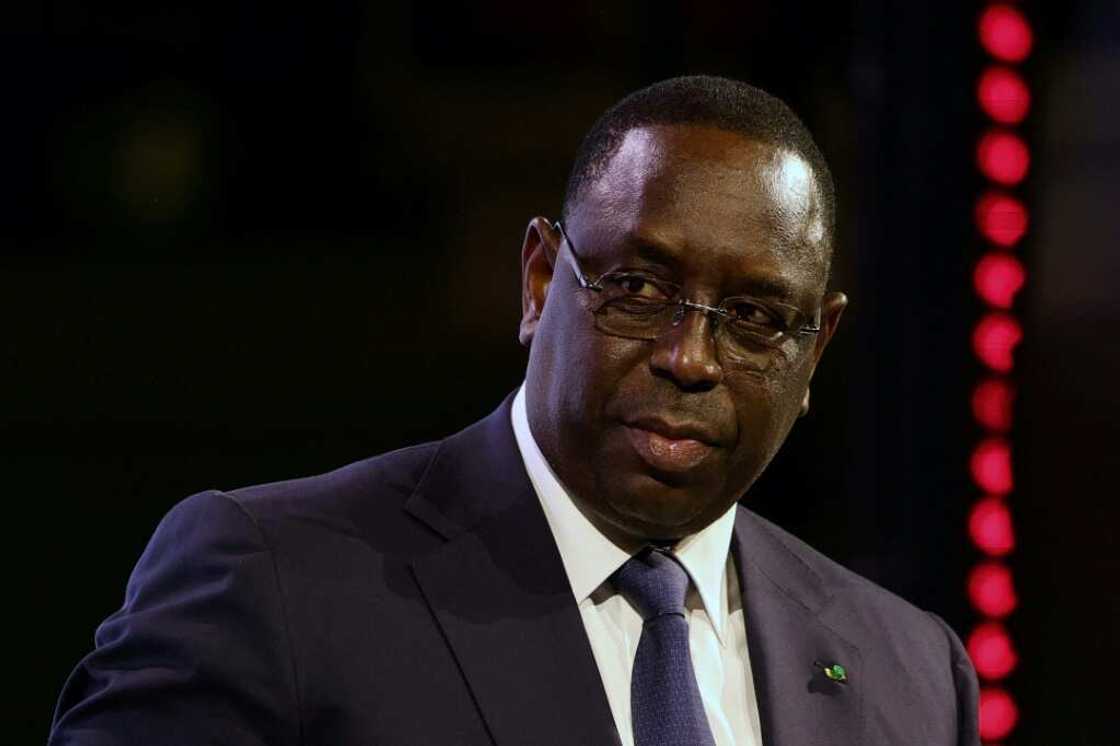 Senegal's President Macky Sall pictured at a conference in Paris on February 16, 2022 Senegal's President Macky Sall pictured at a conference in Paris on February 16, 2022