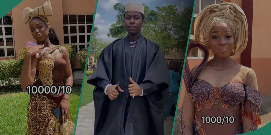 Final-year students wear beautiful attire Final-year students wear beautiful attire
