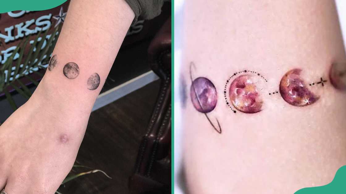 Moon phase bracelet tattoo Moon phase bracelet tattoo